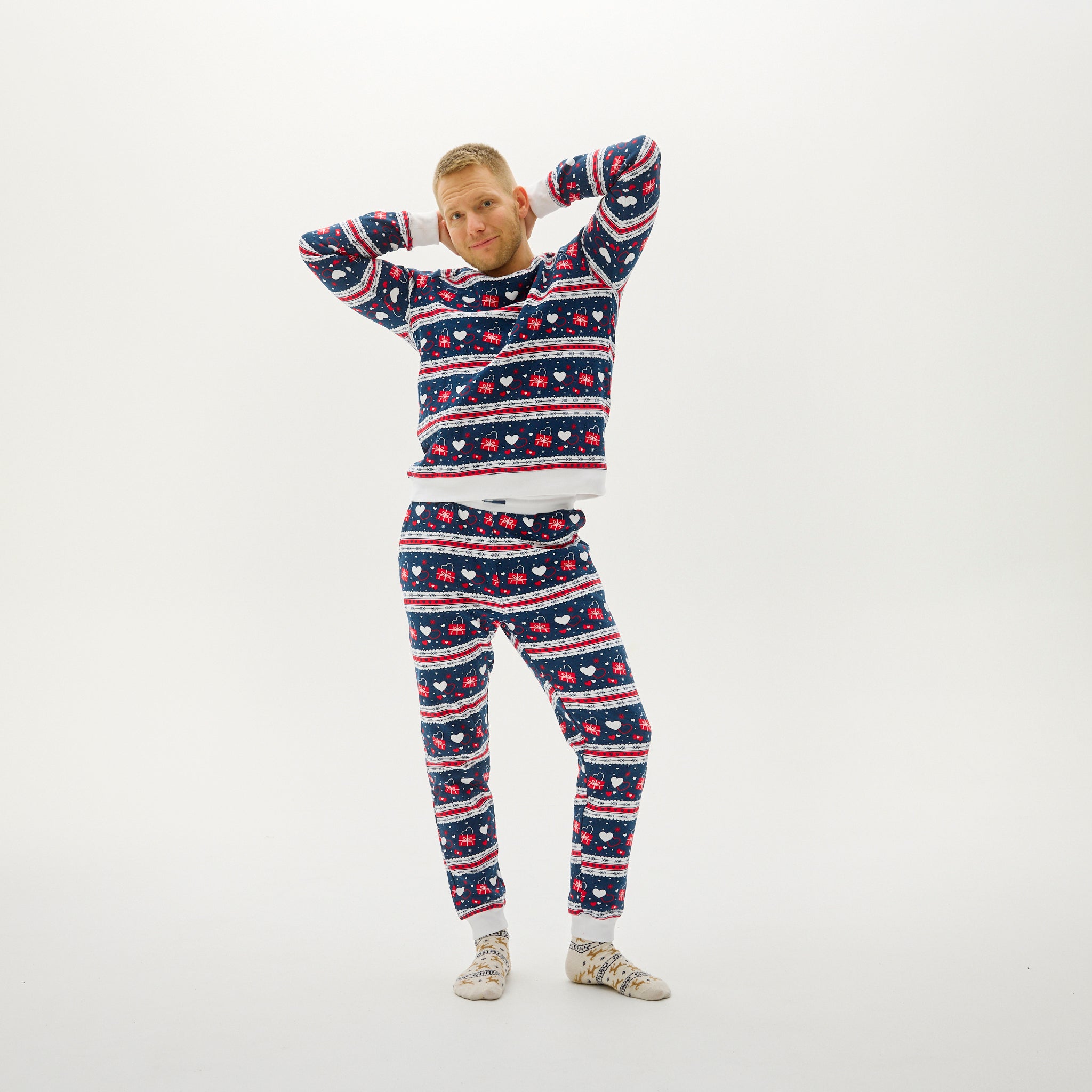 Valentines Sweatsuit Navy - Herr.